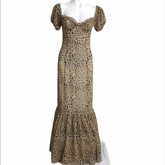 Lovers + Friends Dresses & Skirts - Lovers+Friends Off Shoulder Animal Prnt Maxi Dress